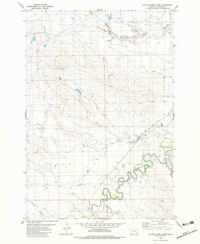 United States Geological Survey Cactus Creek West, MT (1980, 24000-Scale) digital map