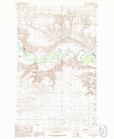United States Geological Survey Cactus Flat, MT (1985, 24000-Scale) digital map