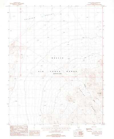United States Geological Survey Cactus Peak, NV (1987, 24000-Scale) digital map