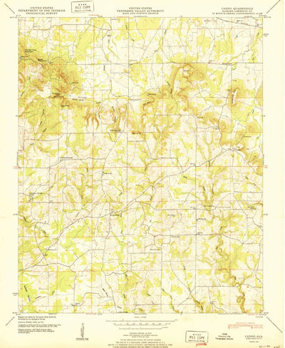 United States Geological Survey Caddo, AL (1950, 24000-Scale) digital map