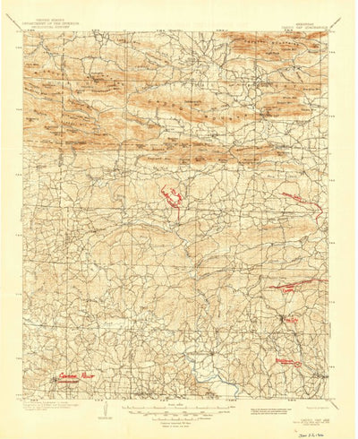 United States Geological Survey Caddo Gap, AR (1906, 125000-Scale) digital map
