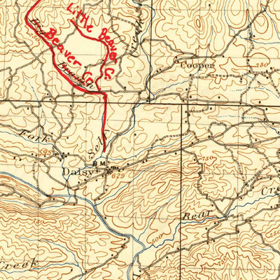 United States Geological Survey Caddo Gap, AR (1906, 125000-Scale) digital map