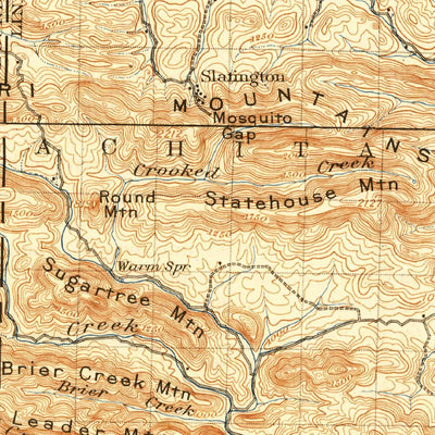 United States Geological Survey Caddo Gap, AR (1906, 125000-Scale) digital map