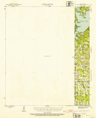 United States Geological Survey Caddo Lake, TX-LA (1944, 62500-Scale) digital map