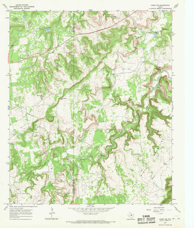 United States Geological Survey Caddo NE, TX (1967, 24000-Scale) digital map