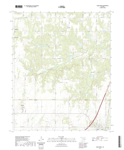 United States Geological Survey Caddo North, OK (2022, 24000-Scale) digital map
