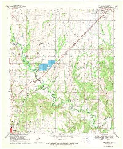 United States Geological Survey Caddo South, OK (1969, 24000-Scale) digital map