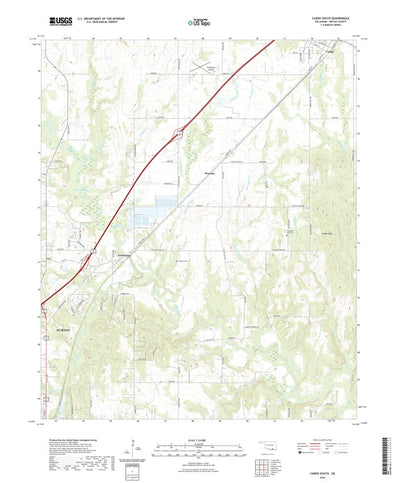 United States Geological Survey Caddo South, OK (2022, 24000-Scale) digital map