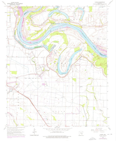 United States Geological Survey Cades, AR (1964, 24000-Scale) digital map