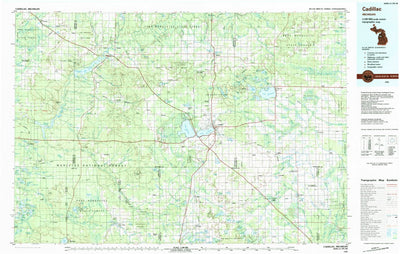 United States Geological Survey Cadillac, MI (1983, 100000-Scale) digital map