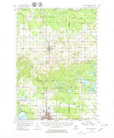 United States Geological Survey Cadillac North, MI (1956, 62500-Scale) digital map