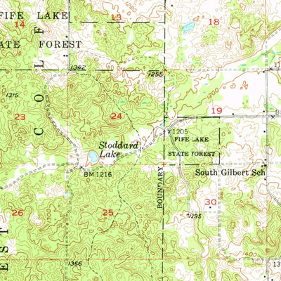 United States Geological Survey Cadillac North, MI (1956, 62500-Scale) digital map