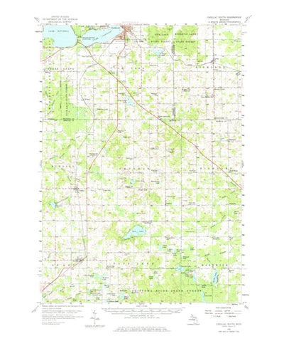 United States Geological Survey Cadillac South, MI (1957, 62500-Scale) digital map