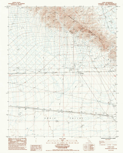United States Geological Survey Cadiz, CA (1985, 24000-Scale) digital map