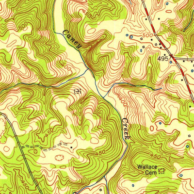 United States Geological Survey Cadiz, KY (1953, 24000-Scale) digital map