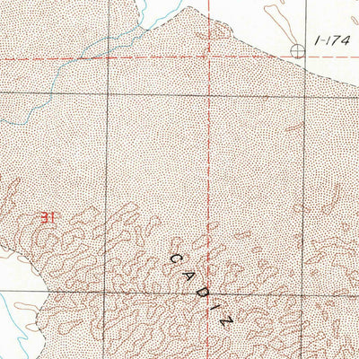 United States Geological Survey Cadiz Lake NW, CA (1986, 24000-Scale) digital map