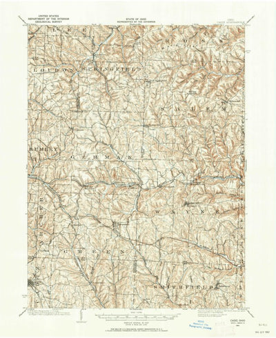 United States Geological Survey Cadiz, OH (1901, 62500-Scale) digital map