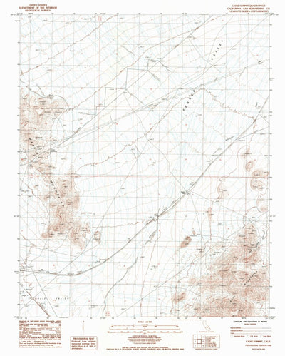United States Geological Survey Cadiz Summit, CA (1985, 24000-Scale) digital map