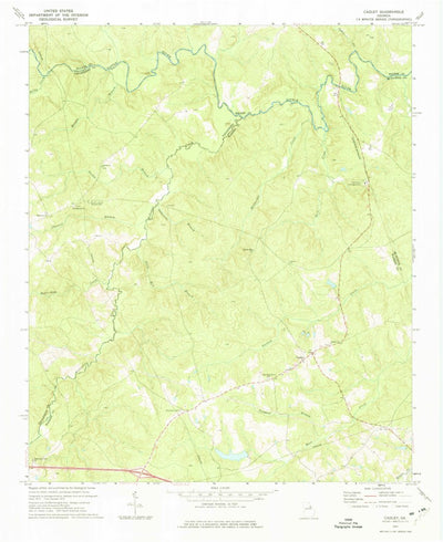 United States Geological Survey Cadley, GA (1972, 24000-Scale) digital map