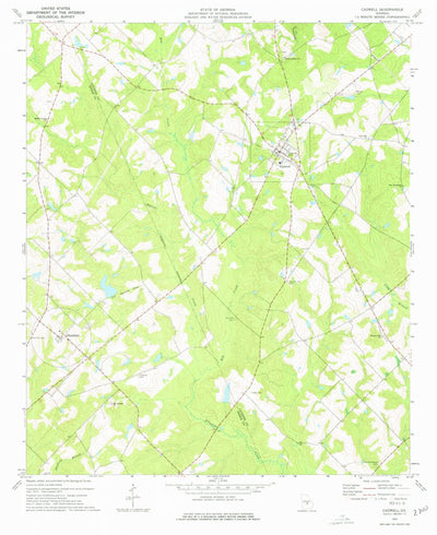 United States Geological Survey Cadwell, GA (1973, 24000-Scale) digital map