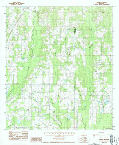 United States Geological Survey Caesar, MS (1986, 24000-Scale) digital map