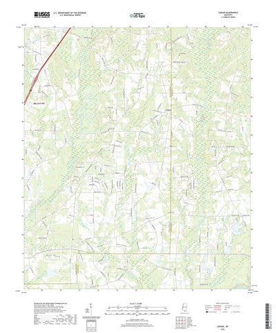 United States Geological Survey Caesar, MS (2020, 24000-Scale) digital map