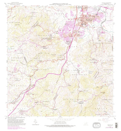 United States Geological Survey Caguas, PR (1964, 20000-Scale) digital map
