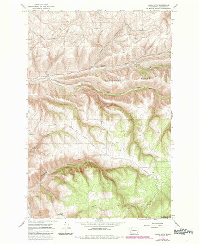 United States Geological Survey Cahill Mountain, WA (1967, 24000-Scale) digital map