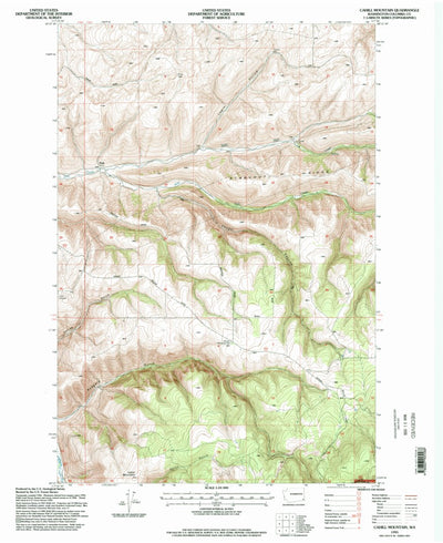United States Geological Survey Cahill Mountain, WA (1995, 24000-Scale) digital map