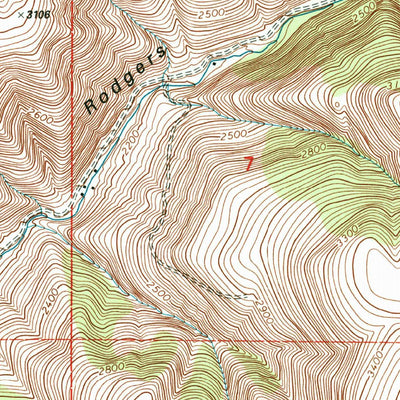 United States Geological Survey Cahill Mountain, WA (1995, 24000-Scale) digital map