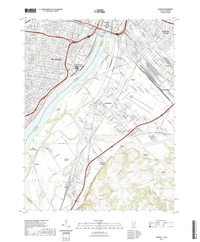 United States Geological Survey Cahokia, IL (2021, 24000-Scale) digital map