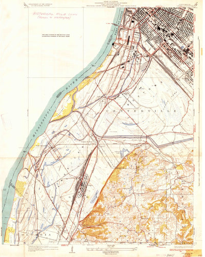 United States Geological Survey Cahokia, IL-MO (1934, 24000-Scale) digital map