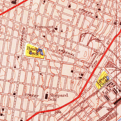 United States Geological Survey Cahokia, IL-MO (1949, 24000-Scale) digital map