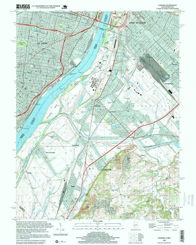United States Geological Survey Cahokia, IL-MO (1998, 24000-Scale) digital map