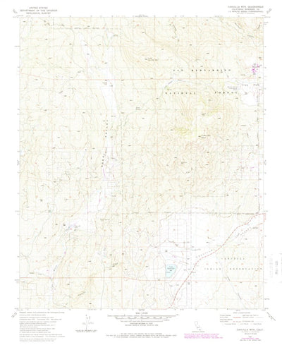 United States Geological Survey Cahuilla Mountain, CA (1981, 24000-Scale) digital map