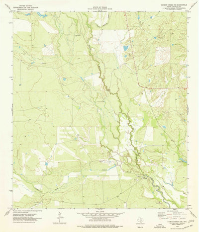United States Geological Survey Caiman Creek NE, TX (1974, 24000-Scale) digital map