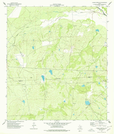United States Geological Survey Caiman Creek SE, TX (1974, 24000-Scale) digital map