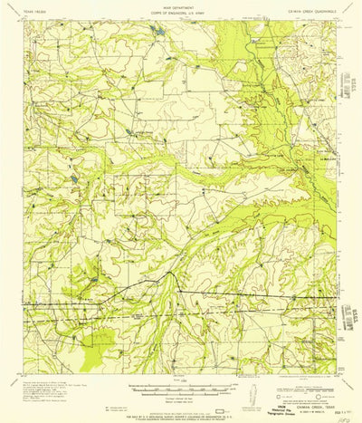United States Geological Survey Caiman Creek, TX (1957, 62500-Scale) digital map