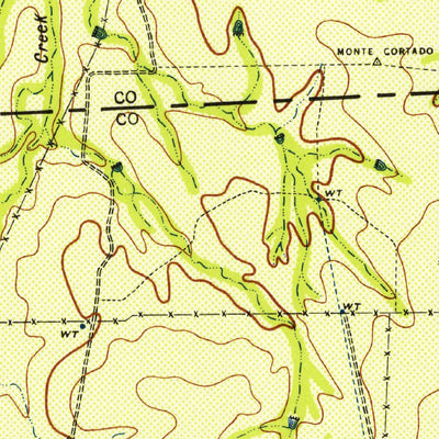 United States Geological Survey Caiman Creek, TX (1957, 62500-Scale) digital map