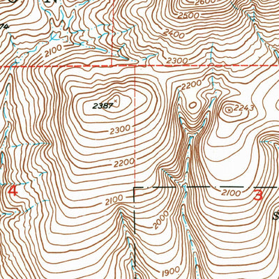 United States Geological Survey Cairn Hope Peak, WA (1948, 24000-Scale) digital map