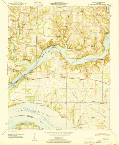 United States Geological Survey Cairo, AL (1950, 24000-Scale) digital map