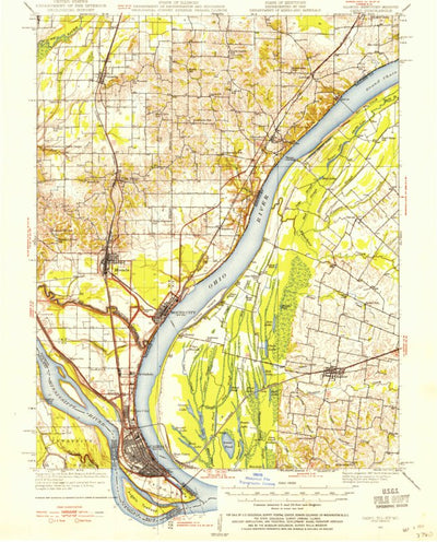 United States Geological Survey Cairo, IL-KY-MO (1931, 62500-Scale) digital map