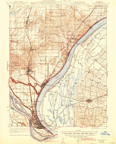 United States Geological Survey Cairo, IL-KY-MO (1933, 62500-Scale) digital map