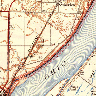 United States Geological Survey Cairo, IL-KY-MO (1933, 62500-Scale) digital map