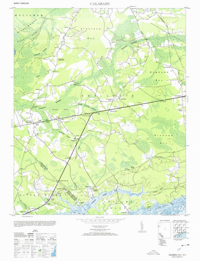 United States Geological Survey Calabash, NC-SC (1953, 24000-Scale) digital map