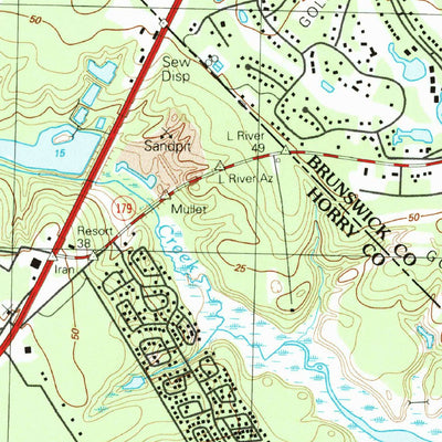 United States Geological Survey Calabash, NC-SC (1990, 24000-Scale) digital map