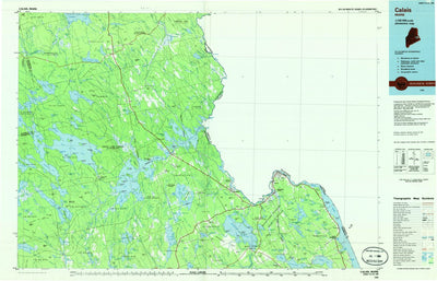 United States Geological Survey Calais, ME (1986, 100000-Scale) digital map