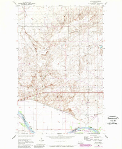 United States Geological Survey Calais, MT (1950, 24000-Scale) digital map