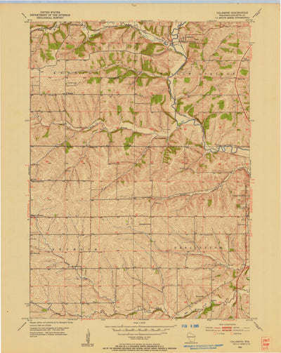 United States Geological Survey Calamine, WI (1952, 24000-Scale) digital map
