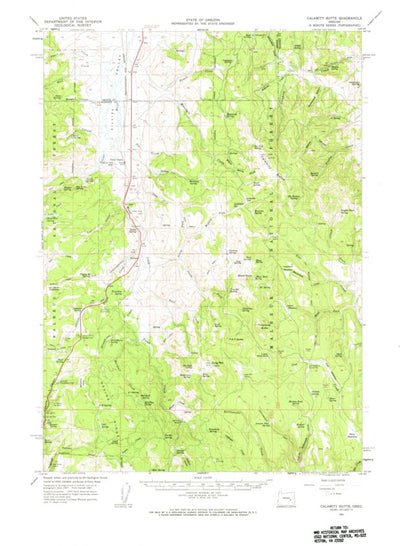 United States Geological Survey Calamity Butte, OR (1961, 62500-Scale) digital map